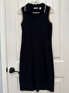 Lizgolf Navy Sleeveless Polo Golf Dress, Women's Small